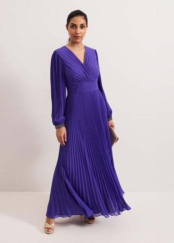 Phase Eight Petite Beaded Dress Purple Canada | BKDCSG-623